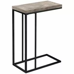 Monarch Specialties Monarch Accent Table - Taupe Reclaimed Wood And Black Metal