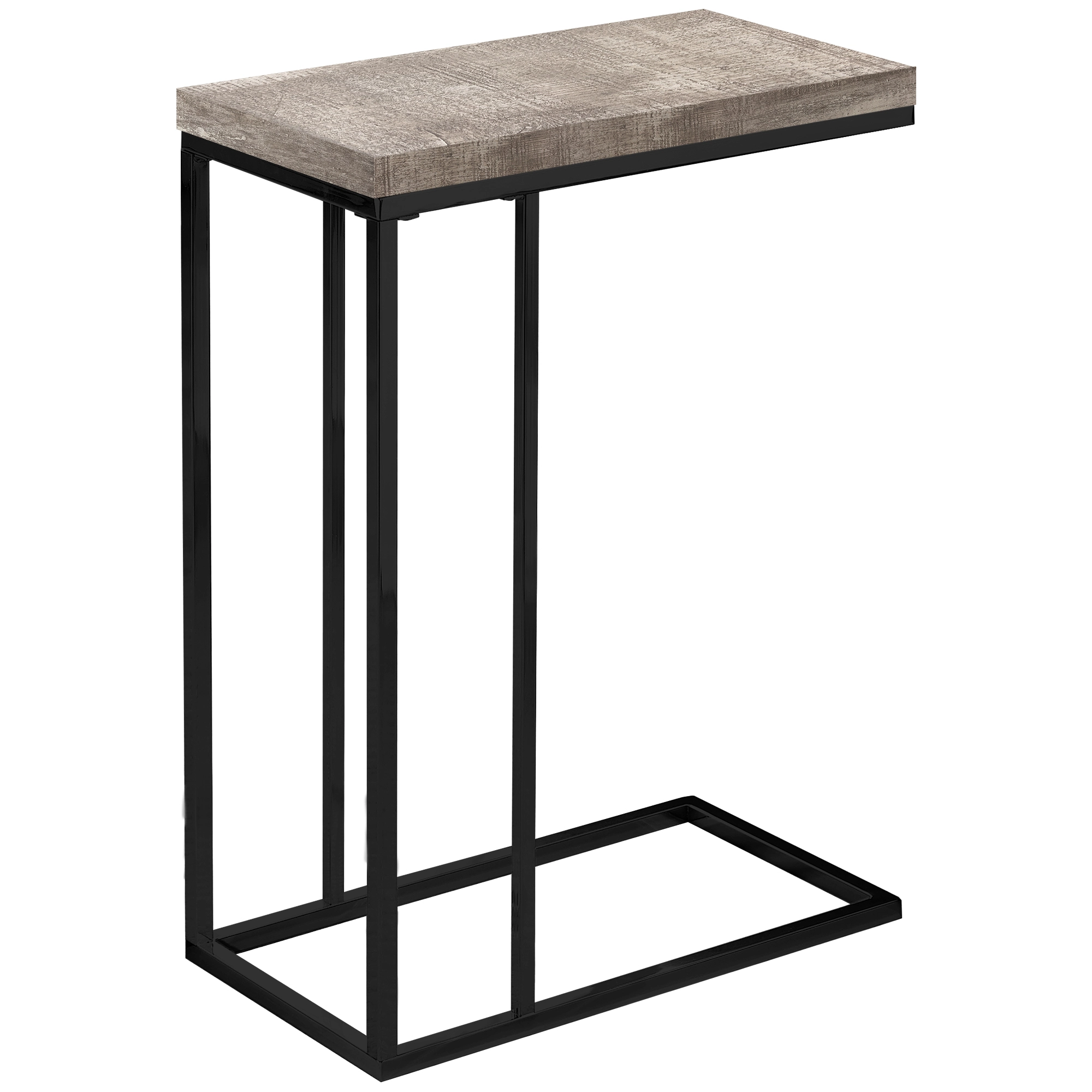 Monarch Specialties Monarch Accent Table - Taupe Reclaimed Wood And Black Metal