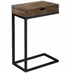 Monarch Specialties Monarch Accent Table With Drawer - Brown Reclaimed Wood /Black