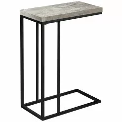 Monarch Specialties Monarch Accent Table - Grey Reclaimed Wood And Black Metal