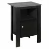 Monarch Specialties Monarch Accent Table Or Night Stand With Storage - Black And Grey