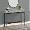 Monarch Specialties Monarch Accent Table - Console Grey Reclaimed Wood And Black 42-in