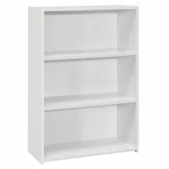 Monarch Specialties Monarch Bookcase With 3 Shelves - White - 36-in H