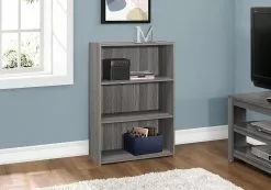 Monarch Specialties Monarch Bookcase With 3 Shelves - Grey - 36-in H