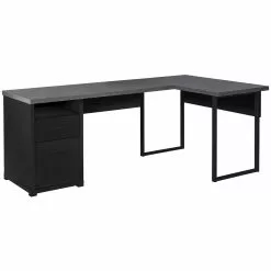 Monarch Specialties Monarch Computer Desk - Black And Grey - Left/Right Facing - 80-in L