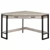 Monarch Specialties Monarch Corner Computer Desk - Taupe Reclaimed Wood - 48-in