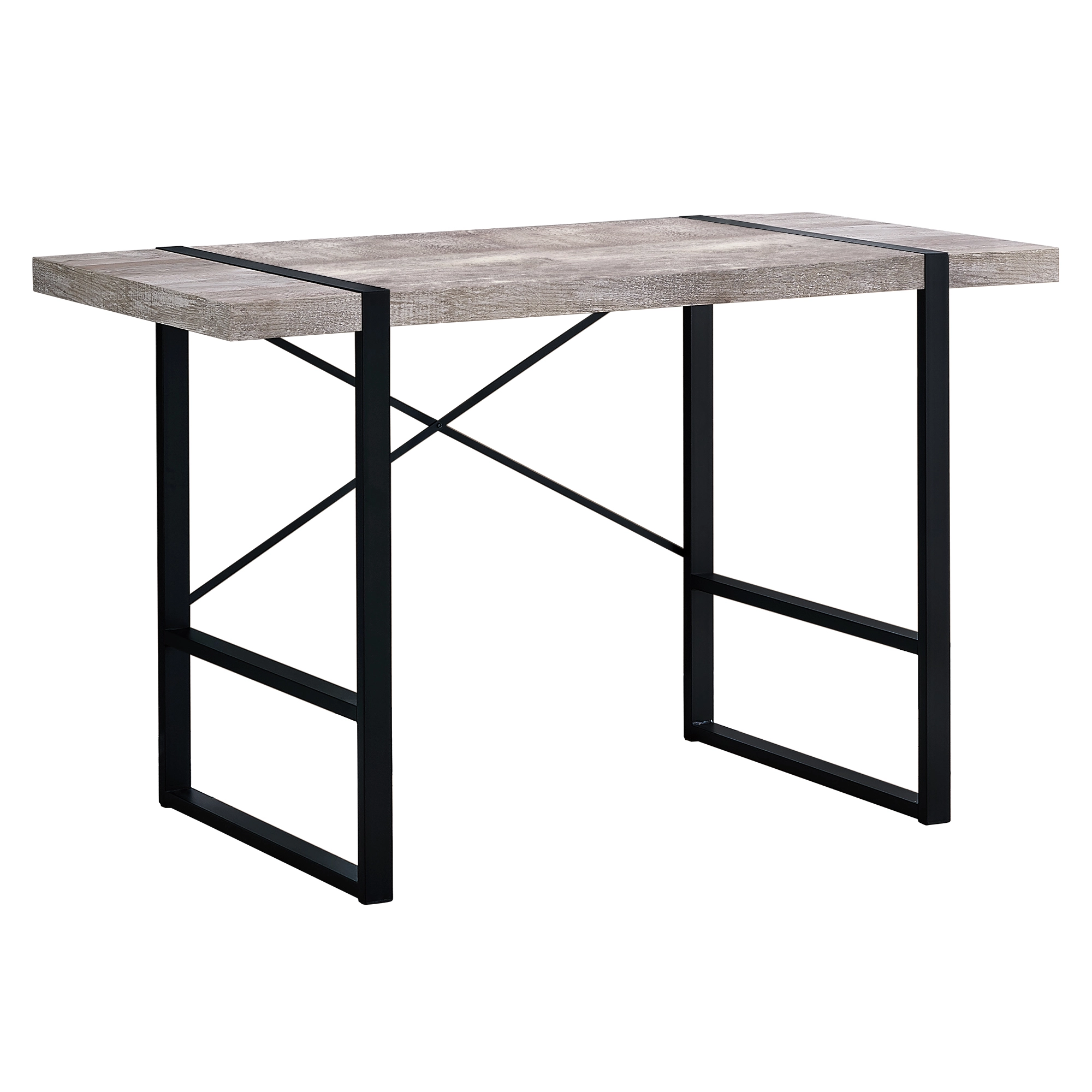 Monarch Specialties Monarch Computer Desk - Taupe Reclaimed Wood And Black Metal - 48-in - Image 2
