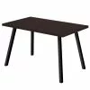 Monarch Specialties Monarch Dining Table - Cappuccino / Black Metal - 36-in X 60-in