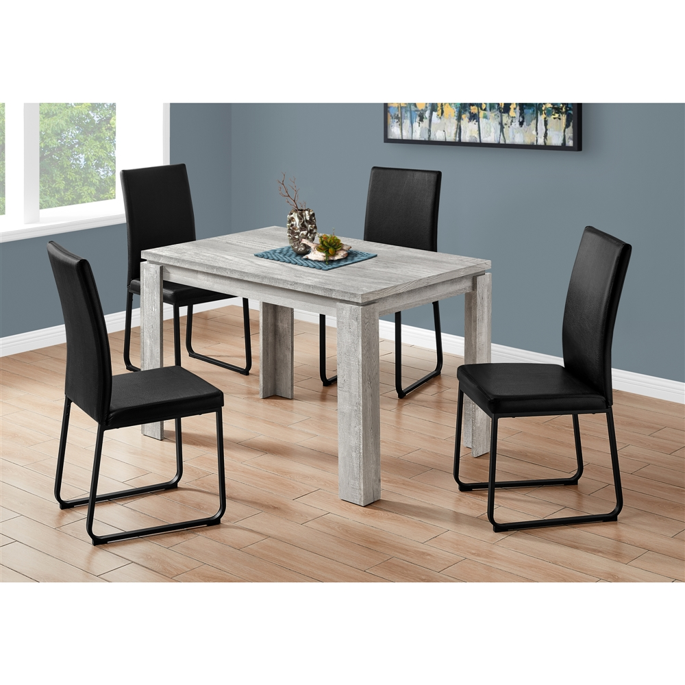 Monarch Specialties Monarch Dining Table - Grey Reclaimed Wood-Look - 32-in X 48-in - Image 4