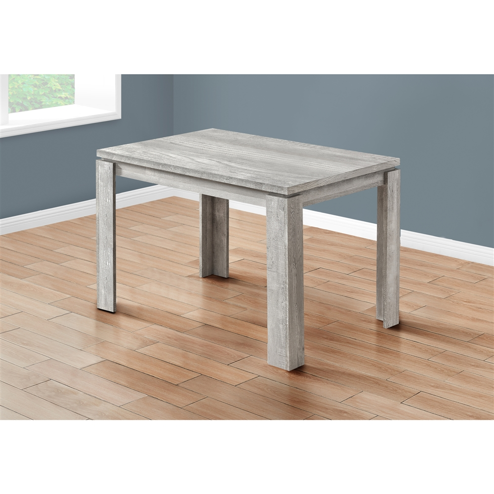 Monarch Specialties Monarch Dining Table - Grey Reclaimed Wood-Look - 32-in X 48-in