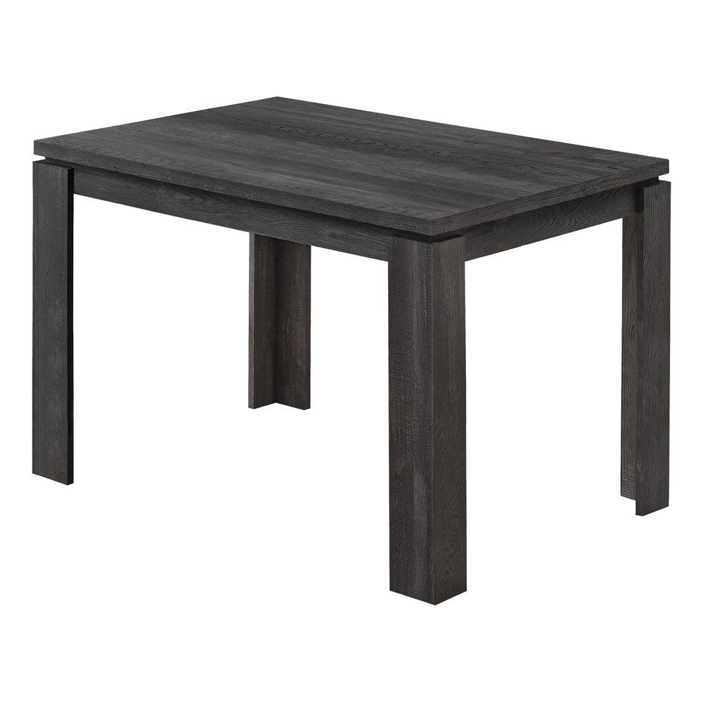 Monarch Specialties Monarch Dining Table - Black Reclaimed Wood-Look - 32-in X 48-in - Image 4