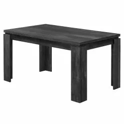 Monarch Specialties Monarch Dining Table - Black Reclaimed Wood-Look - 36-in X 60-in
