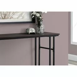 Monarch Specialties Console Table In Espresso And Blak Metal - 48-in L