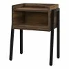 Monarch Specialties Accent Table - Brown Reclaimed Look And Black Metal - 23-in H