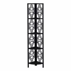 Monarch Specialties Corner Bookcase Etagere - Espresso And Black Metal - 62-in H