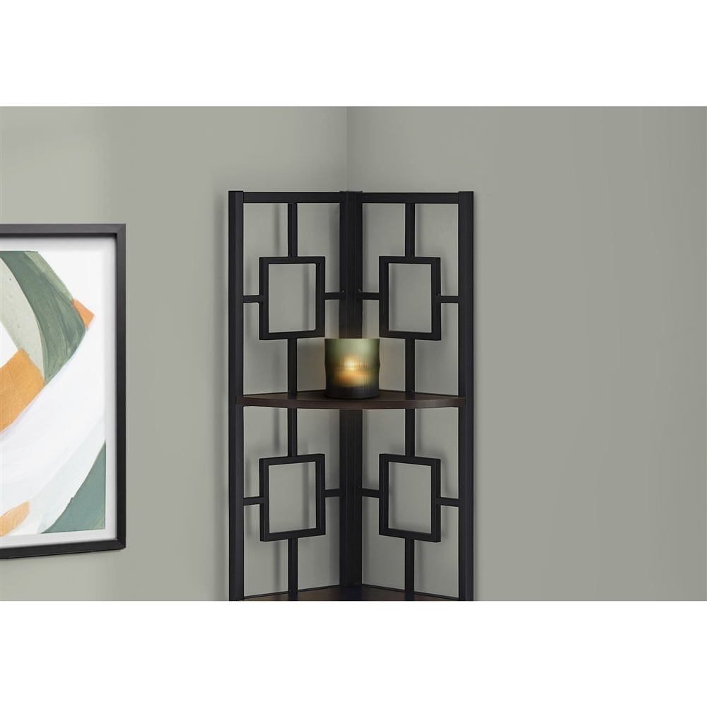 Monarch Specialties Bookcase Ladder Style With 4 Shelves - Dark Taupe - 60-in H - Image 5