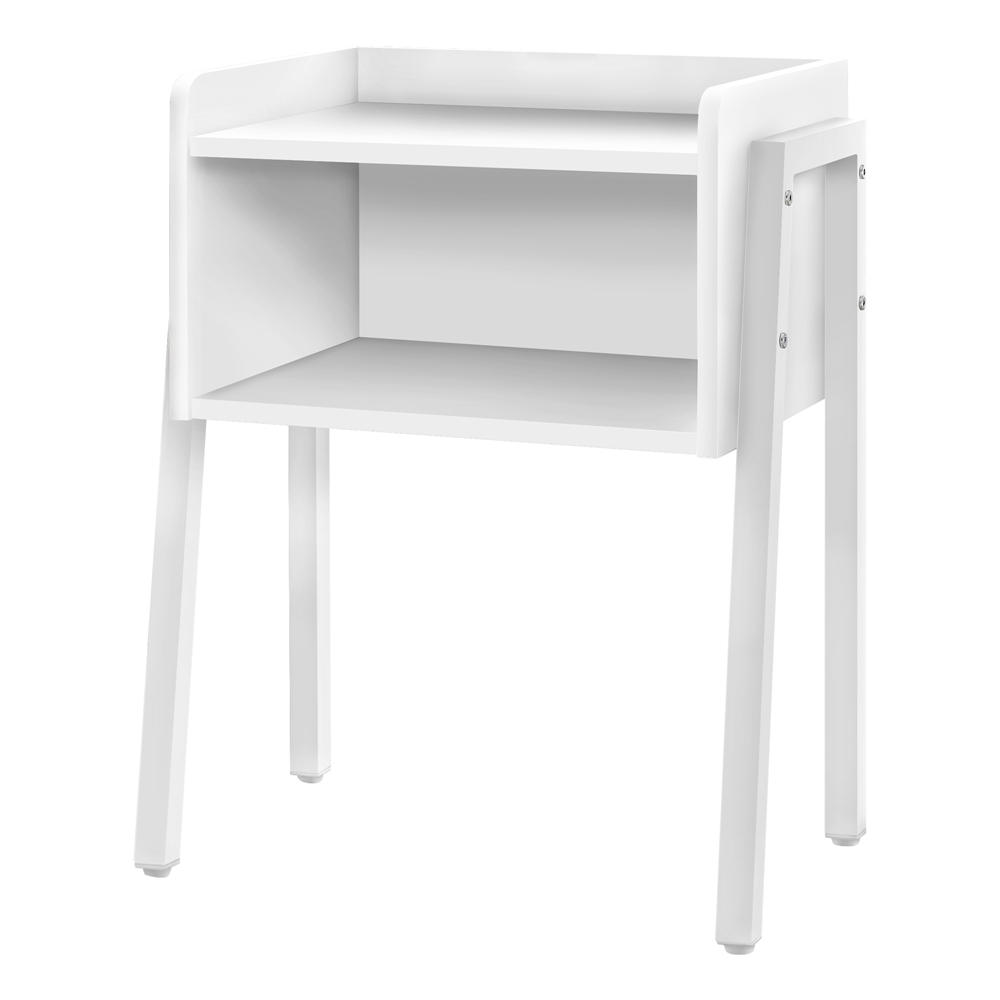 Monarch Specialties Accent Table - White Finish And White Metal - 23-in H - Image 5