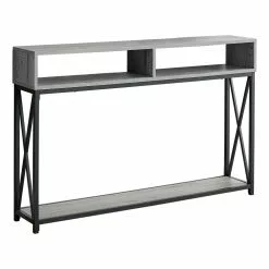 Monarch Specialties Console Table In Grey And Black Metal - 48-in L