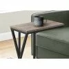 Monarch Specialties Accent Table - Dark Taupe Finish And Black Metal - 25-in H