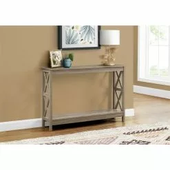 Monarch Specialties Console Table Dark Taupe 48-in L