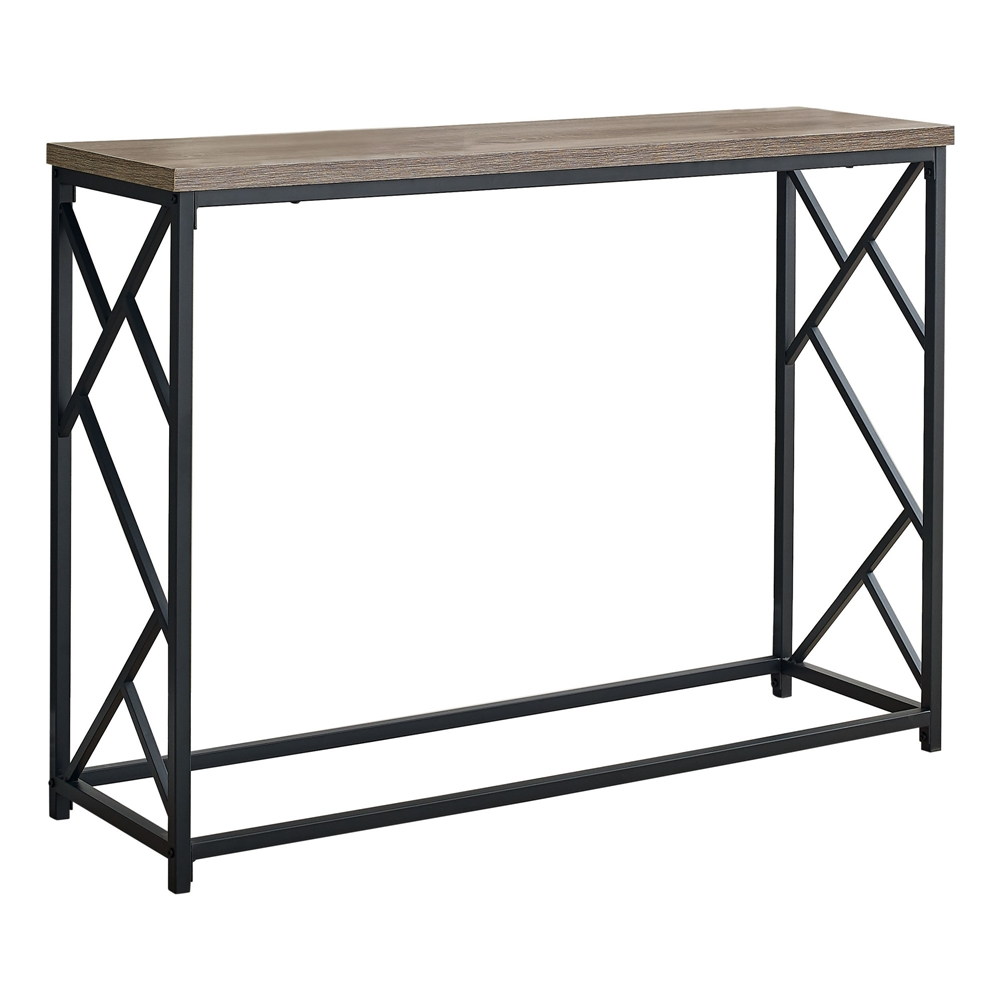 Monarch Specialties Console Table Taupe And Black Metal - 44-in L - Image 4