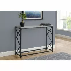 Monarch Specialties Console Table Grey And Black Metal - 44-in L