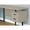 Monarch Specialties COMPUTER DESK - 70"L / MODERN TAUPE / BLACK METAL / L/R