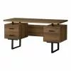Monarch Specialties COMPUTER DESK - 60"L / WALNUT / BLACK METAL