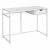 Monarch Specialties COMPUTER DESK - 42"L / WHITE / WHITE METAL