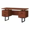 Monarch Specialties COMPUTER DESK - 60"L / CHERRY / BLACK METAL