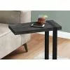 Monarch Specialties Composite Rectangular C-Shaped End Table, 25-in X 19.25-in, Black
