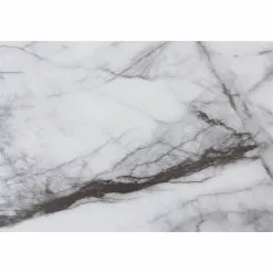 Monarch Specialties COMPUTER DESK - 48"L / WHITE MARBLE-LOOK / BLACK METAL