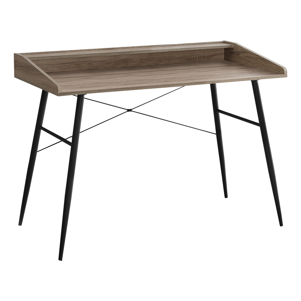 Monarch Specialties COMPUTER DESK - 48"L / DARK TAUPE / BLACK METAL - Image 4