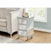 Monarch Specialties Silver Mirror Rectangular End Table