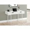 Monarch Specialties 47.25-in White Modern/Contemporary Computer Desk