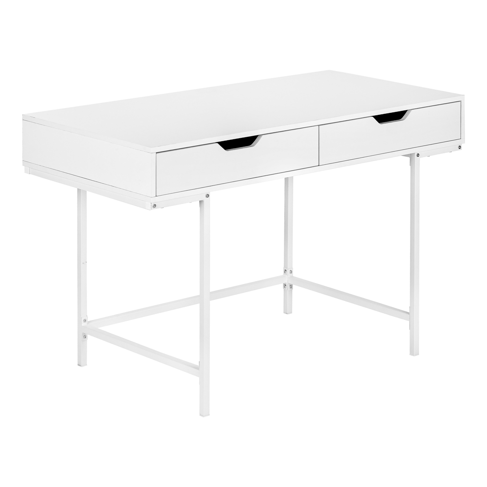 Monarch Specialties 47.25-in White Modern/Contemporary Computer Desk - Image 6