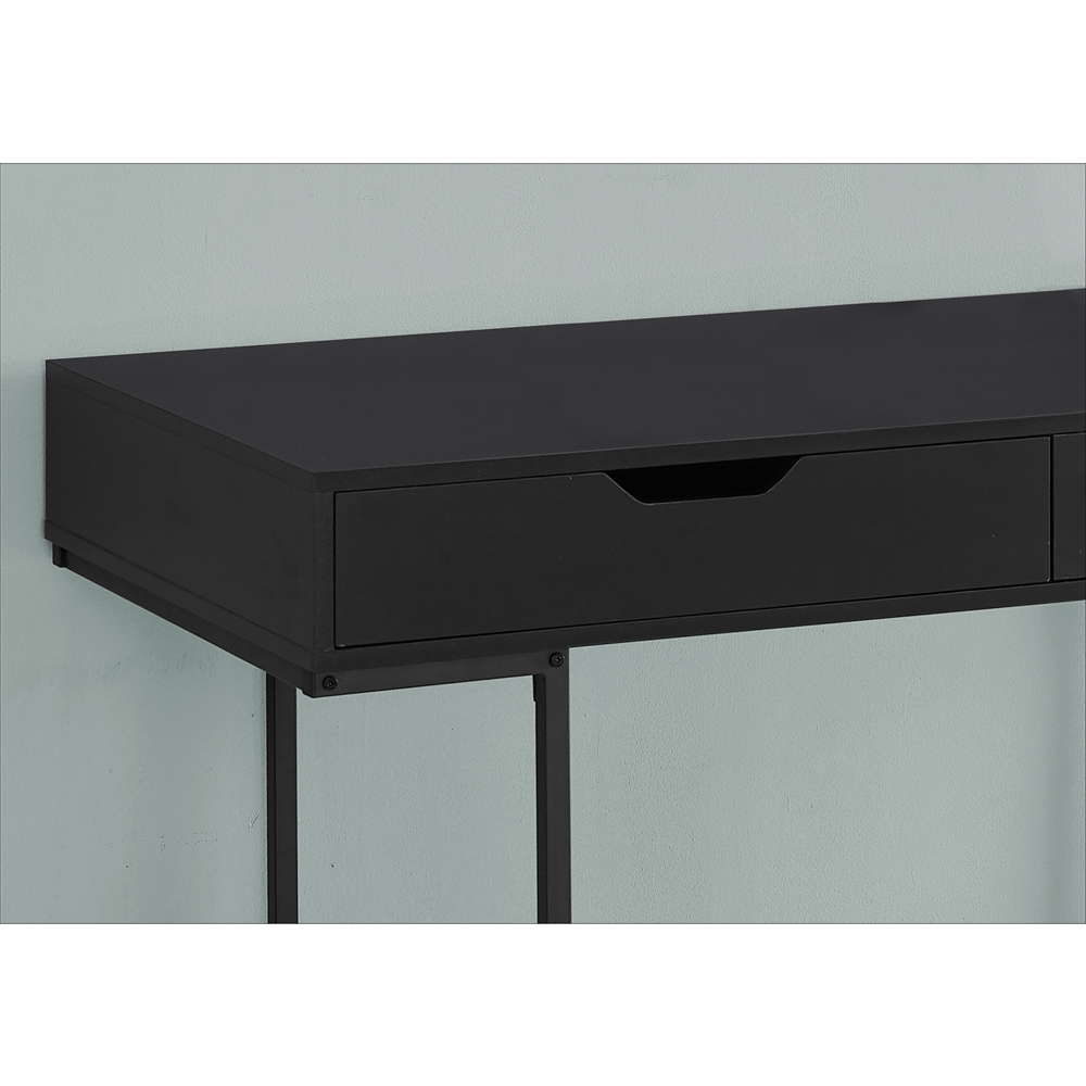 Monarch Specialties 47.25-in Black Modern/Contemporary Computer Desk - Image 2