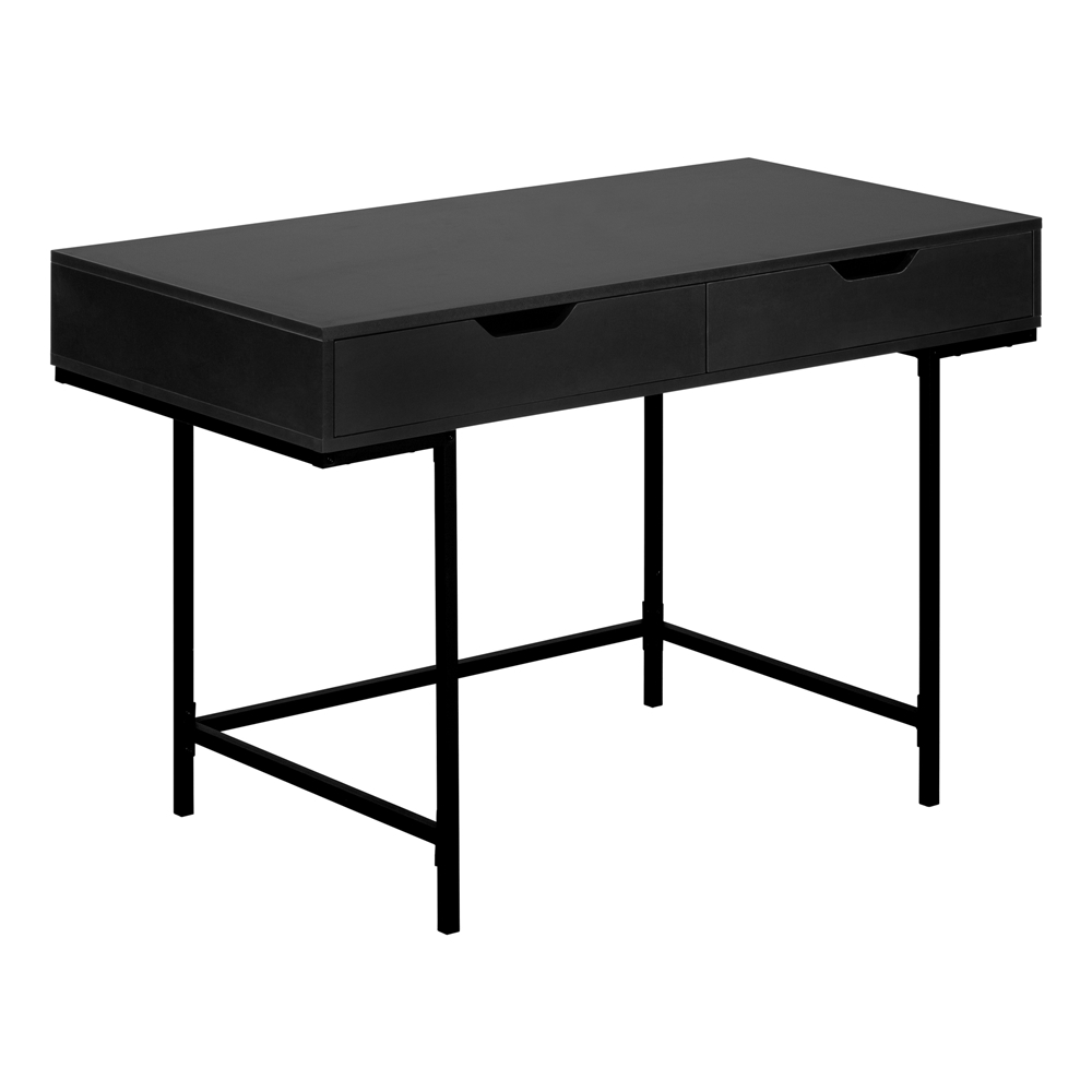 Monarch Specialties 47.25-in Black Modern/Contemporary Computer Desk - Image 4