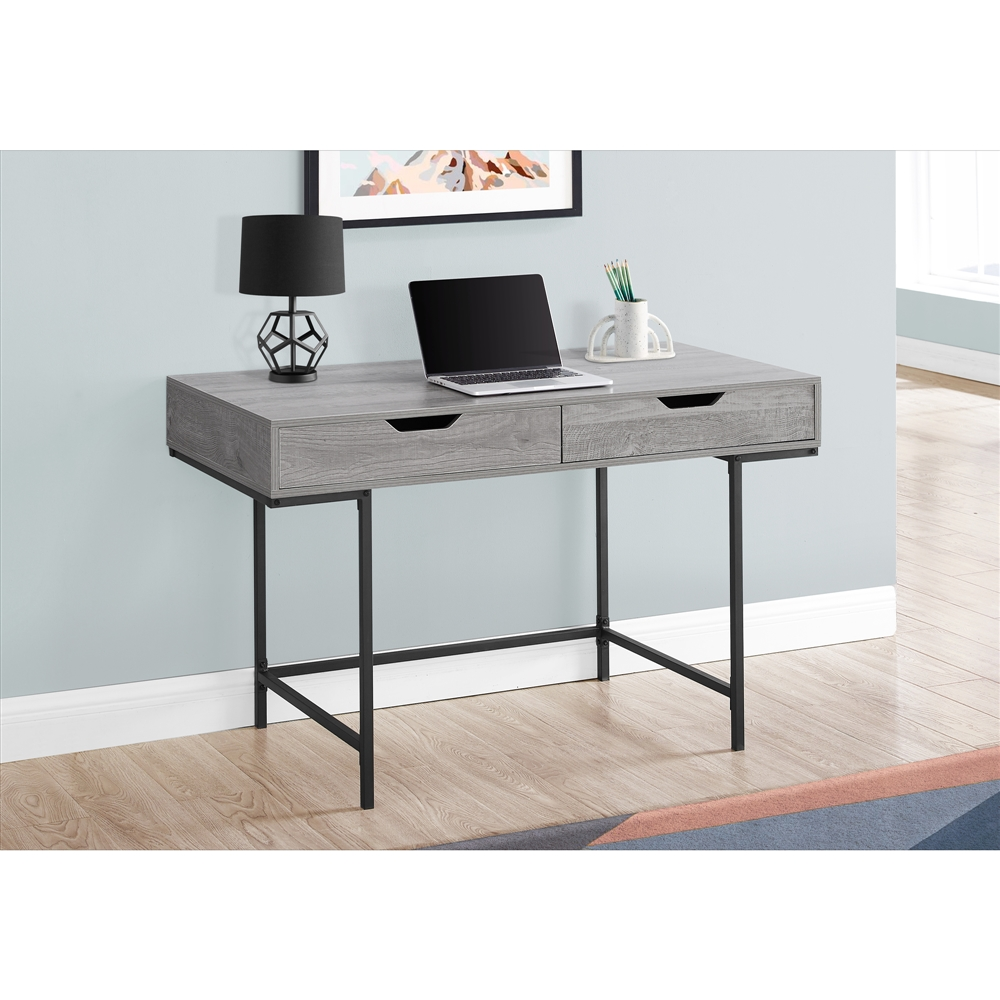 Monarch Specialties 47.25-in Grey Modern/Contemporary Computer Desk - Image 5
