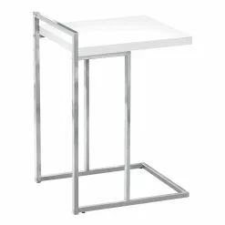 Monarch Specialties White Composite Rectangular End Table