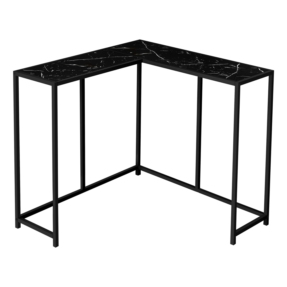 Monarch Specialties Black Faux Marble Modern Console Table - Image 2