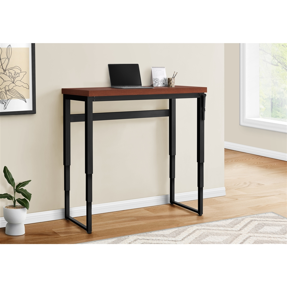 Monarch Specialties Brown 47.25-in Modern/Contemporary Adjustable Desk - Image 3