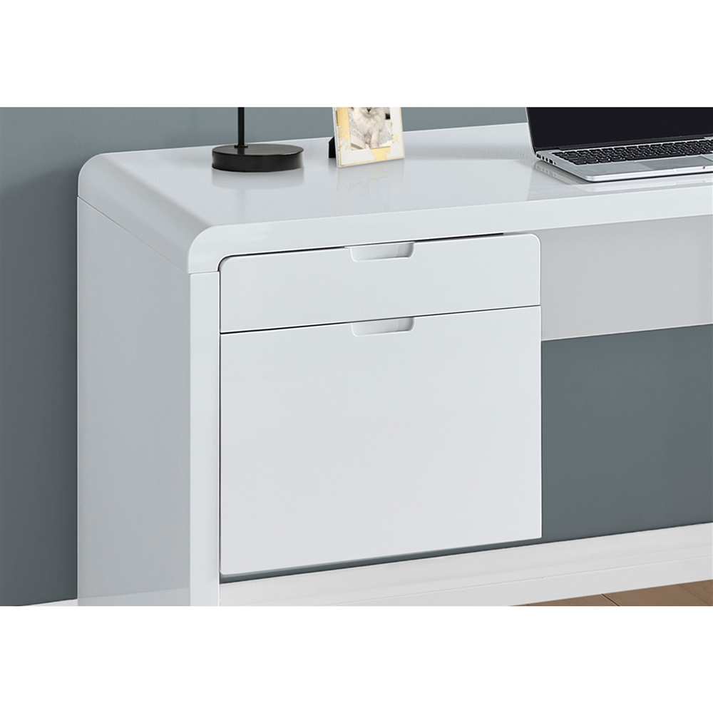 Monarch SpecialtiesĀ 60-in White Modern/Contemporary Computer Desk - Image 5