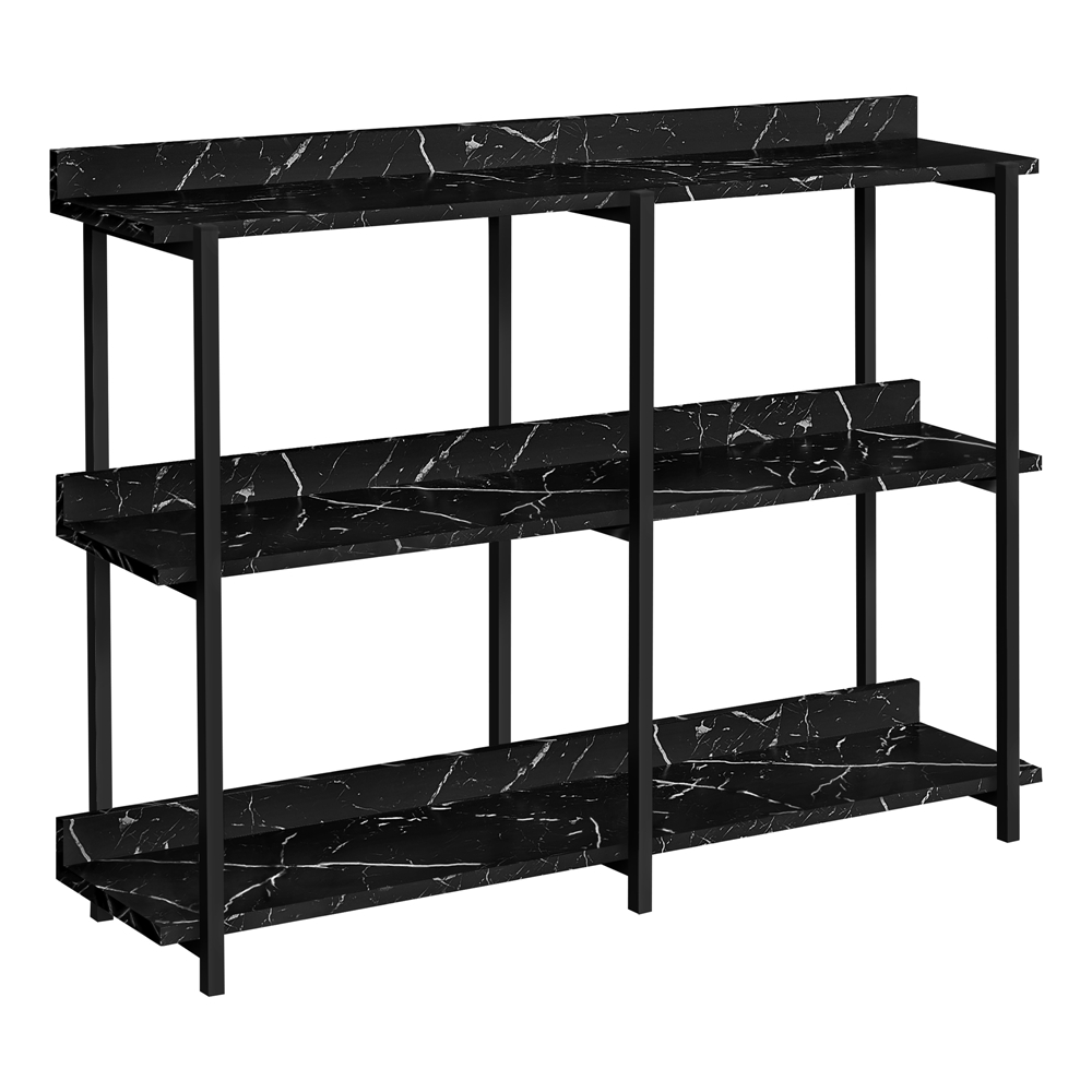 Monarch Specialties 48-in Black Marble-look Modern Console Table