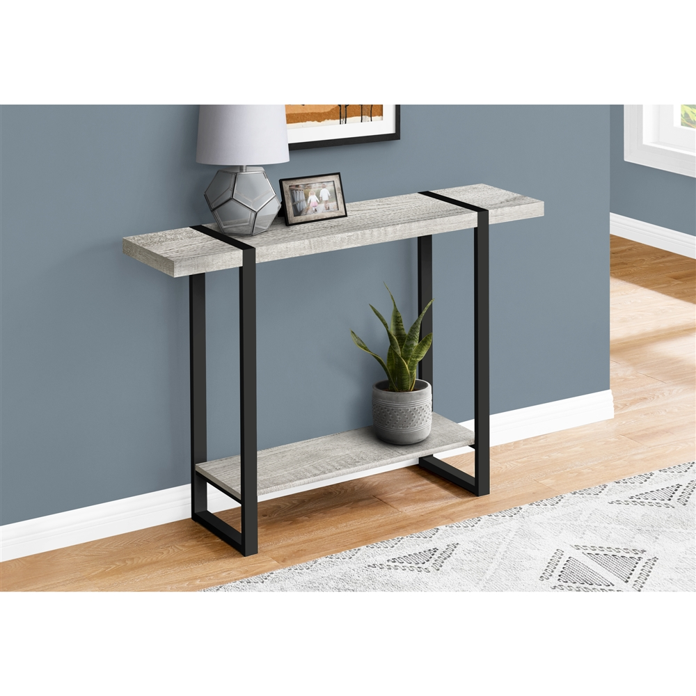 Monarch Specialties 48-in Grey Reclaimed-look Industrial Console Table - Image 6