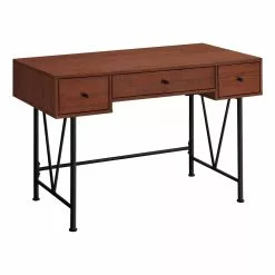 Monarch Specialties 47.25-in Dark Taupe Faux Wood Modern/Contemporary Computer Desk