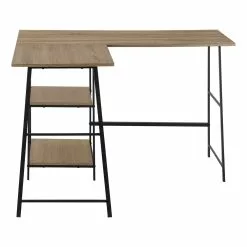 Monarch Specialties 47.25-in Modern/Contemporary Computer Desk - Dark Taupe Faux Wood