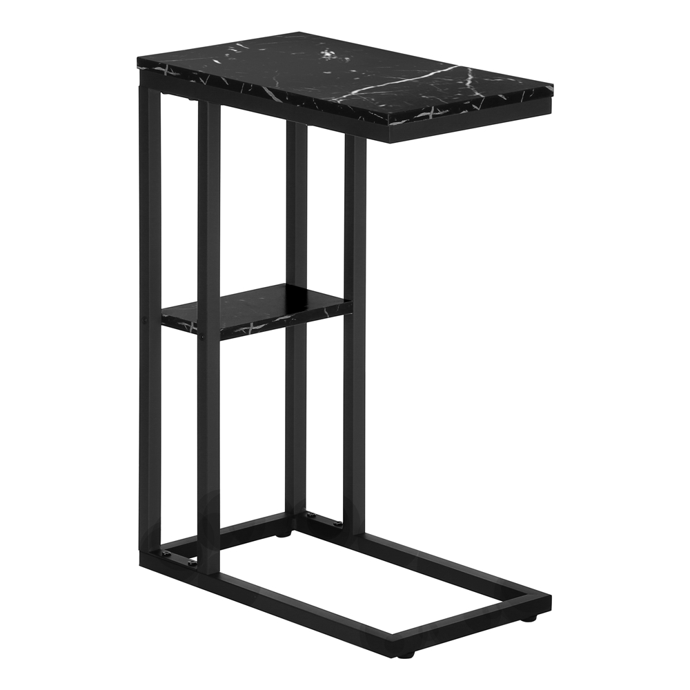 Monarch Specialties Rectangular Black Faux Marble Composite End Table - Image 6