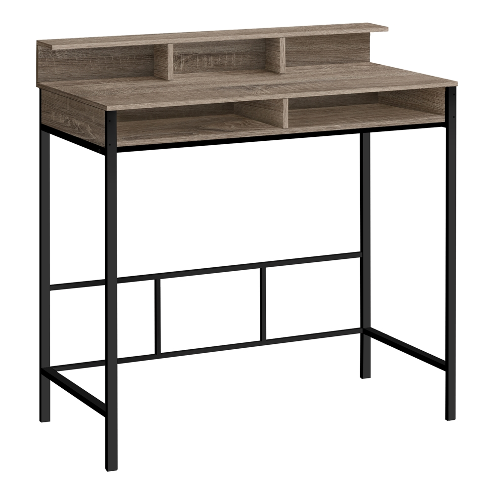 Monarch Specialties 47.25-in Dark Taupe Faux Wood Modern/Contemporary Standing Desk - Image 4