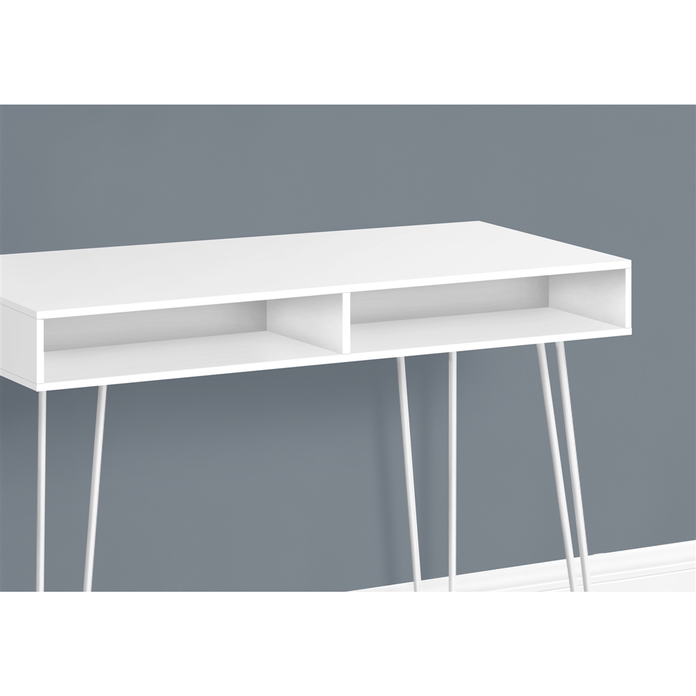 Monarch Specialties 40-in White Modern/Contemporary Computer Desk - Image 5